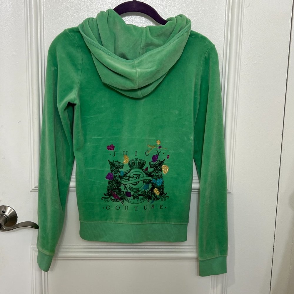 Vintage Juicy Couture X-Small/Small Green Hoodie